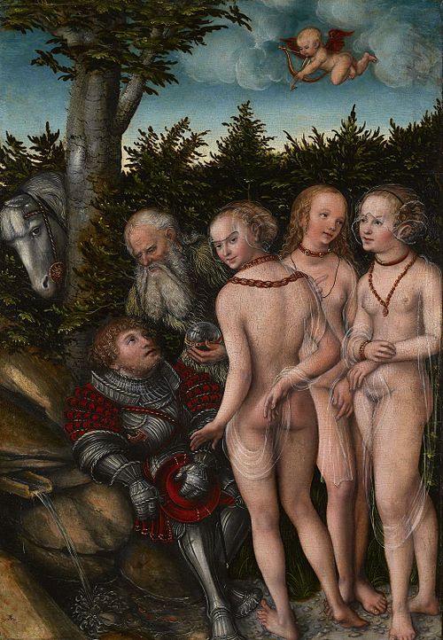 Le Jugement de Pâris, 1538, Lucas Cranach l'Ancien