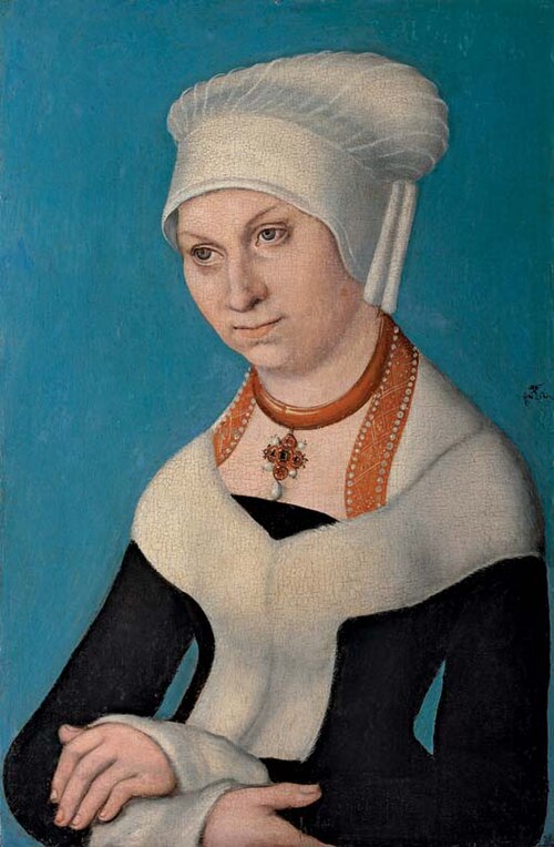 Portrait of Barbara Duchess of Saxony (1471-1539), 1519, Lucas Cranach l'Ancien