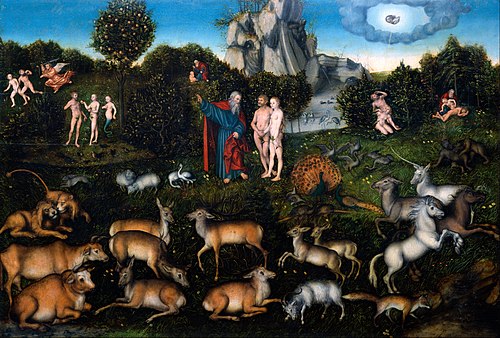 Paradis, 1530, Lucas Cranach l'Ancien