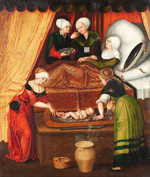 The Birth of John the Baptist, 1518, Lucas Cranach l'Ancien