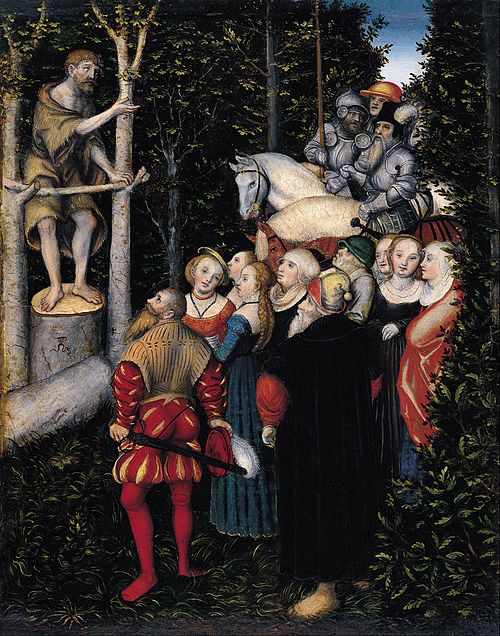 The Sermon of St. John the Baptist, 1538, Lucas Cranach l'Ancien