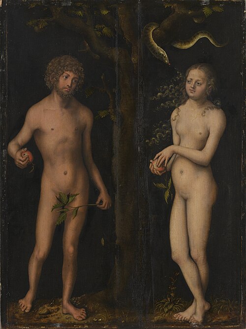 Adam et Eve, 1510, Lucas Cranach l'Ancien