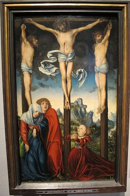 Christ Crucified between the Two Thieves, 1517, Lucas Cranach l'Ancien