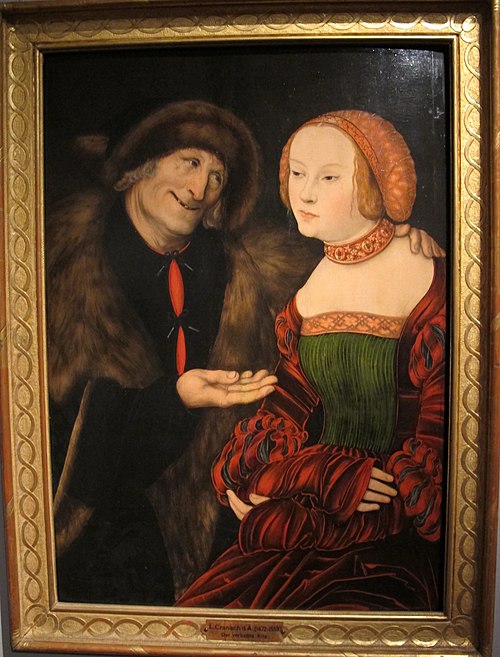 An ill-matched Pair, 1535, Lucas Cranach l'Ancien