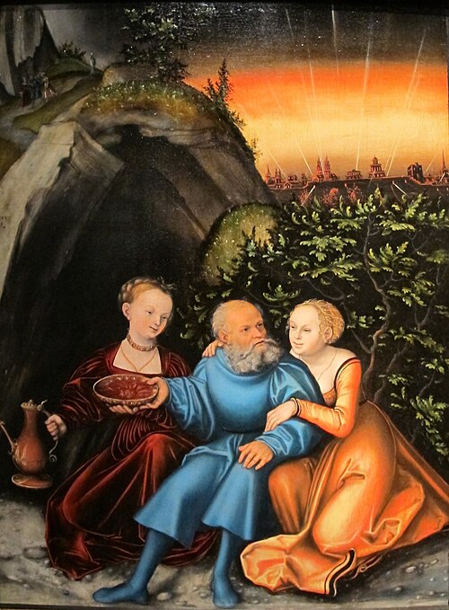 Lot and his daughters, 1533, Lucas Cranach l'Ancien
