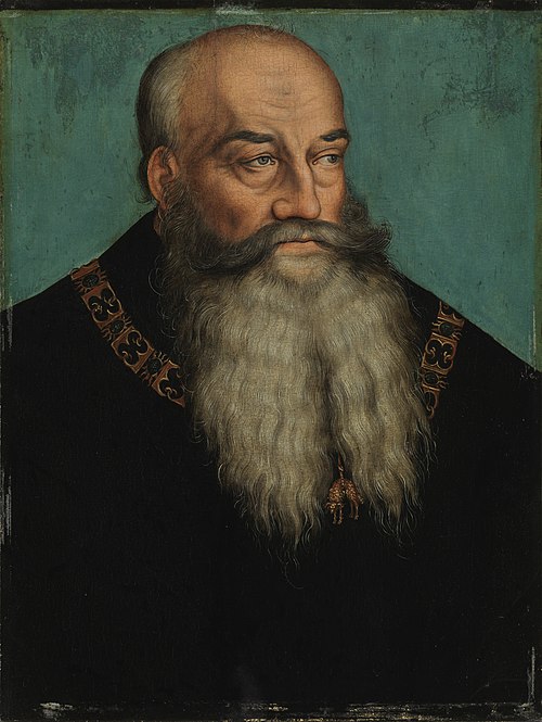 Portrait du duc Georges de Saxe, dit Georges le barbu, 1537, Lucas Cranach l'Ancien