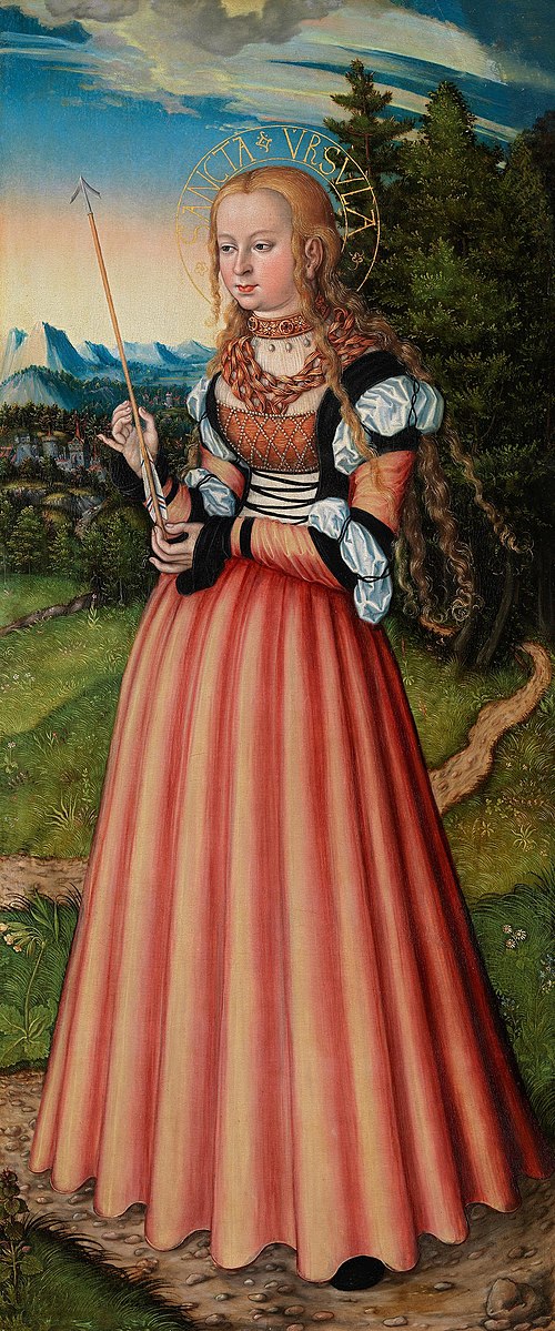 Pfirtscher Altarpiece: Saint Ursula, 1528, Lucas Cranach l'Ancien