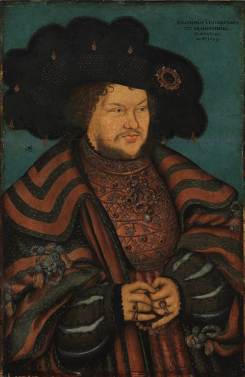 Portrait of Joachim I. Nestor, Elector of Brandenburg, 1529, Lucas Cranach l'Ancien