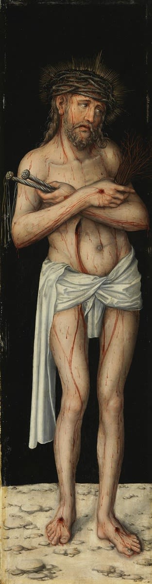 Crucifixion Triptych: Christ as the Man of Sorrows, 1540, Lucas Cranach l'Ancien