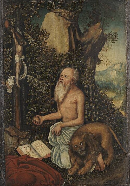 Saint Jerome, 1549, Lucas Cranach l'Ancien
