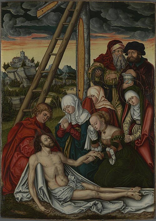 Peter-and-Paul-Altarpiece: The Lamentation of Christ, 1522, Lucas Cranach l'Ancien