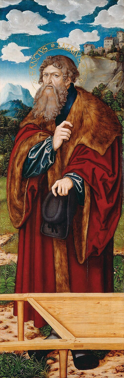 Magdalene Altar: St Lazarus, 1522, Lucas Cranach l'Ancien