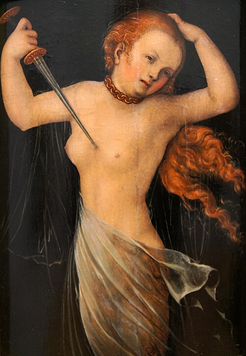 The Suicide of Lucretia, 1531, Lucas Cranach l'Ancien