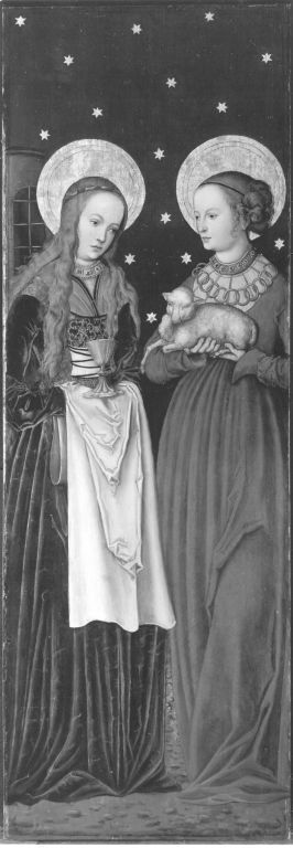 Sts Barbara and Agnes, 1525, Lucas Cranach l'Ancien