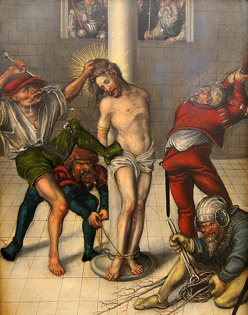 Crucifixion Triptych: The Flagellation, 1540, Lucas Cranach l'Ancien