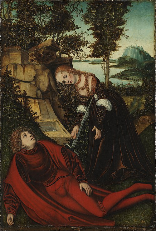 Pyrame et Thisbé, 1517, Lucas Cranach l'Ancien