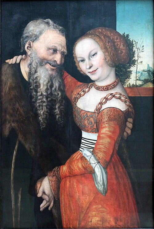 The Ill-Matched Couple, 1530, Lucas Cranach l'Ancien