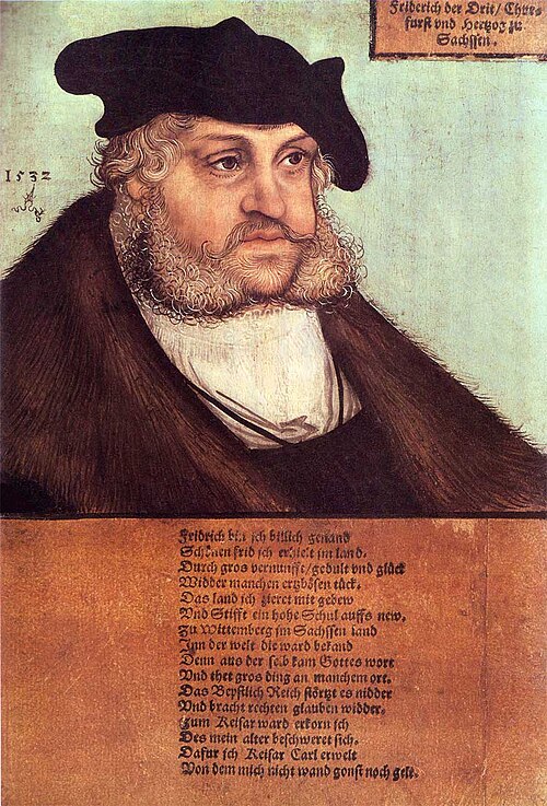 Portrait of Frederick the Wise, Elector of Saxony, 1532, Lucas Cranach the Elder