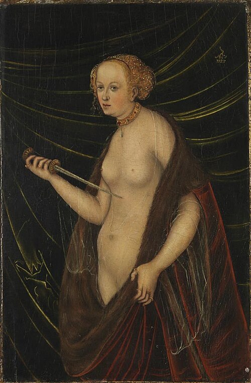 The Suicide of Lucretia, 1525, Lucas Cranach l'Ancien