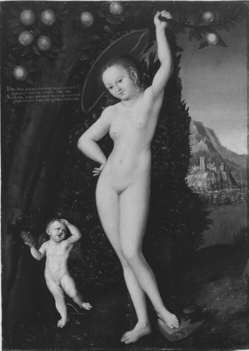 Venus with Cupid the Honey Thief, 1600, Lucas Cranach l'Ancien