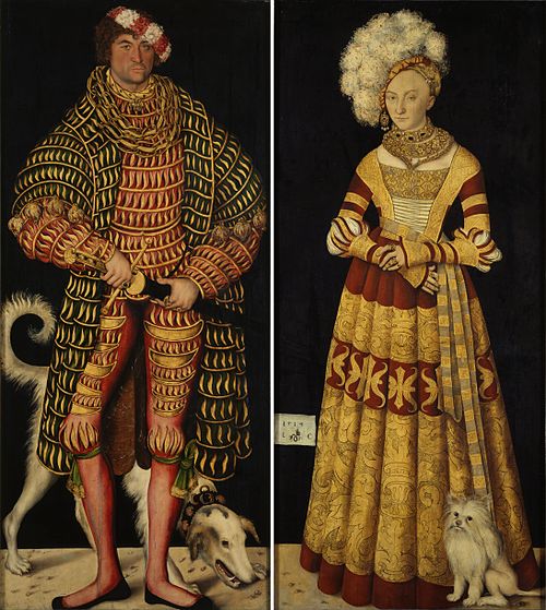 Portrait d'Henri IV de Saxe et de Catherine de Mecklembourg, 1514, Lucas Cranach l'Ancien