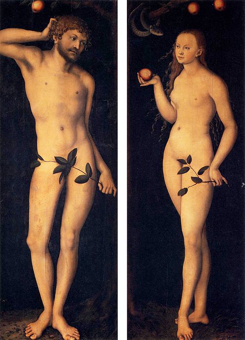 Adam and Eve, 1528, Lucas Cranach the Elder
