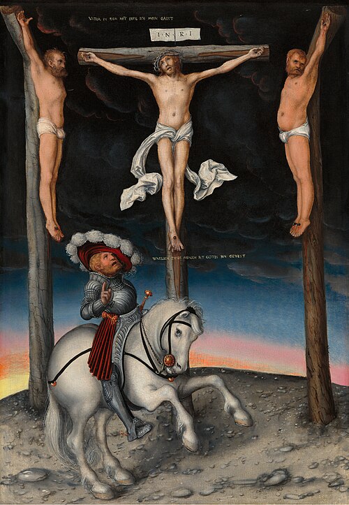 La Crucifixion avec la conversion du centurion, 1536, Lucas Cranach l'Ancien