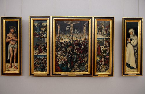 Crucifixion Triptych, 1540, Lucas Cranach the Elder