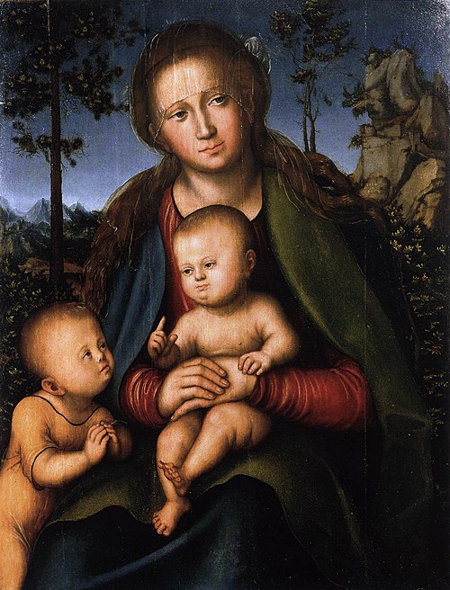 Vierge à l'Enfant avec le jeune Jean-Baptiste, 1514, Lucas Cranach l'Ancien