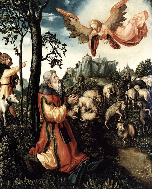 The Annunciation to Joachim, 1518, Lucas Cranach the Elder