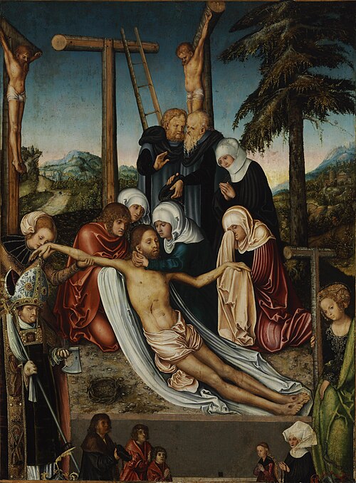 La lamentation sur le corps du Christ mort, 1515, Lucas Cranach l'Ancien