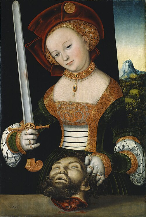 Judith avec la tête de Holopherne, 1530, Lucas Cranach l'Ancien