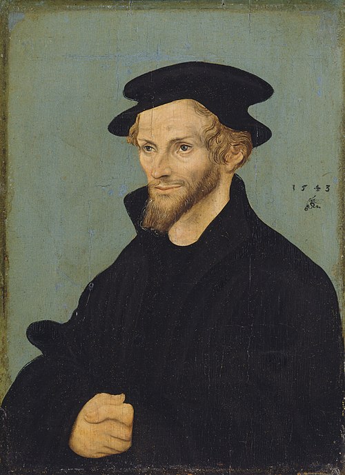 Portrait of Philipp Melanchthon, 1543, Lucas Cranach l'Ancien