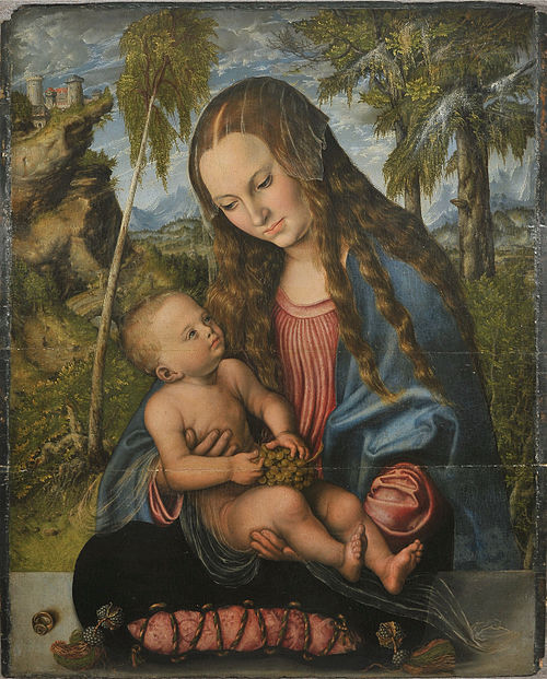 Madonna sous le sapin., 1510, Lucas Cranach l'Ancien