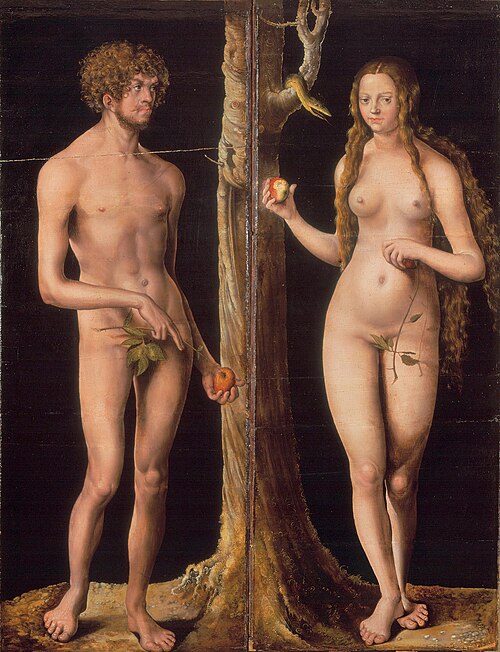 Adam et Ève, 1550, Lucas Cranach l'Ancien