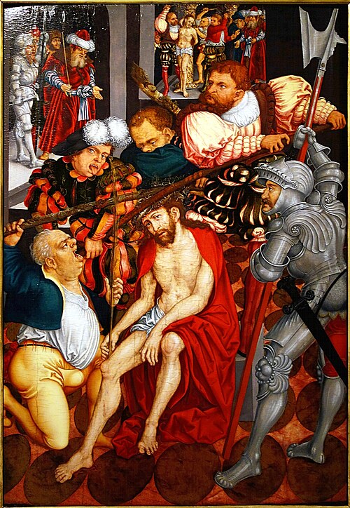 Christ crowned with Thorns, 1540, Lucas Cranach the Elder