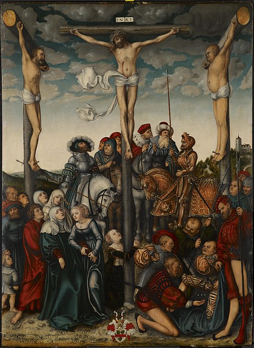 Crucifixion, 1532, Lucas Cranach l'Ancien