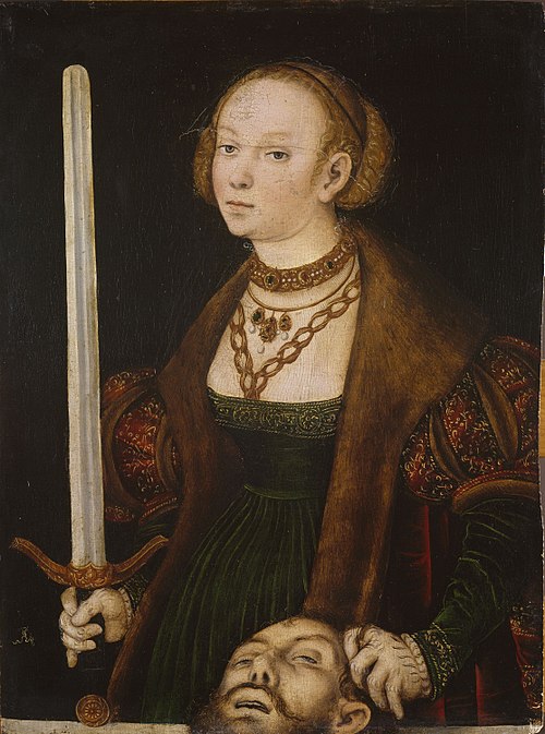 Judith with the Head of Holofernes, 1550, Lucas Cranach the Elder