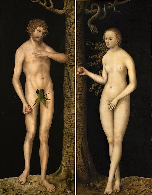 Chute de l'homme, 1510, Lucas Cranach l'Ancien