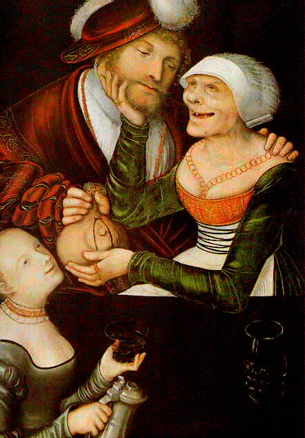 The Procuress, 1548, Lucas Cranach the Elder
