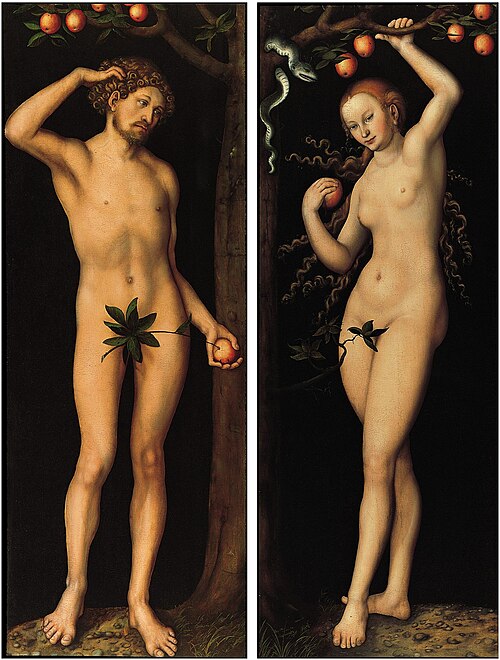 Adam and Eve, 1530, Lucas Cranach l'Ancien