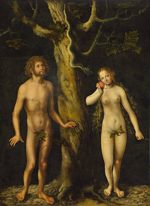 Adam et Ève, 1510, Lucas Cranach l'Ancien