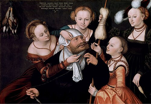 Héraclès et Omphale, 1537, Lucas Cranach l'Ancien