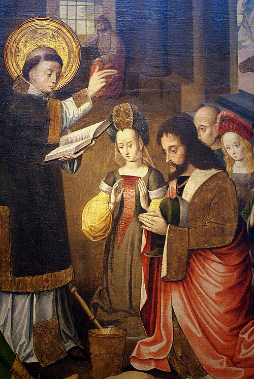 Der Heilige Laurentius tauft den Kerkermeister, 1501, Master of the Cologne legend of St. Ursula