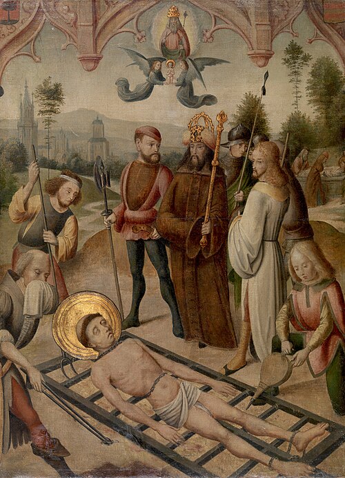 Martyrdom of Saint Lawrence, 1501, Master of the Cologne legend of St. Ursula
