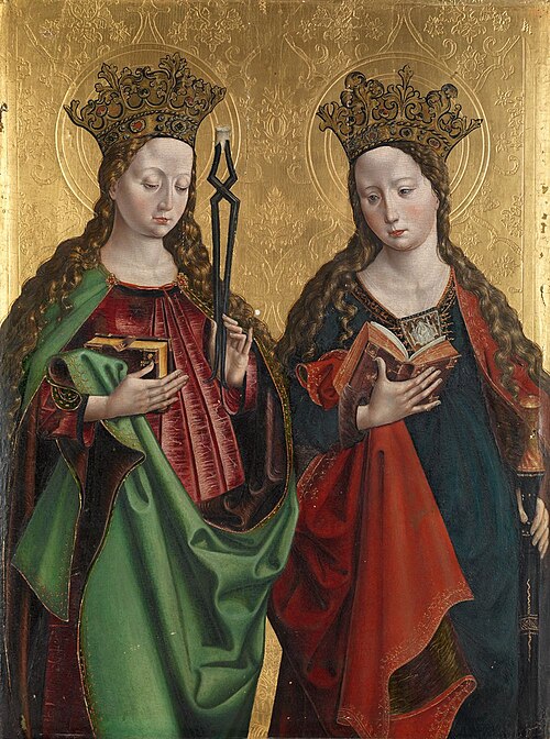 Die Heiligen Apollonia und Katharina, 1495, Meester van de Madonna van Benda