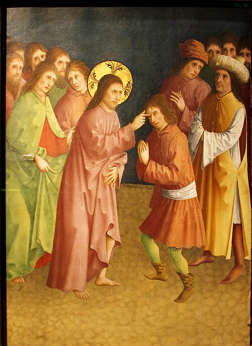 Christ healing a Blind, 1450, Maître de la Passion de Darmstadt