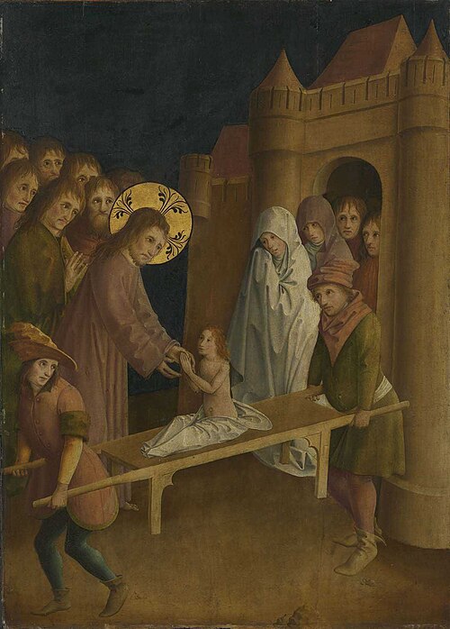 Die Erweckung des Jünglings von Nain, 1455, Maître de la Passion de Darmstadt