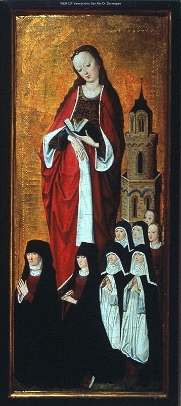 Sainte Barbe avec donatrice, 1477, Maître de la Légende de saint Georges