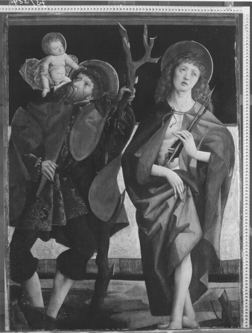 Saints Christopher and Sebastian, 1495, Master of the Habsburgs